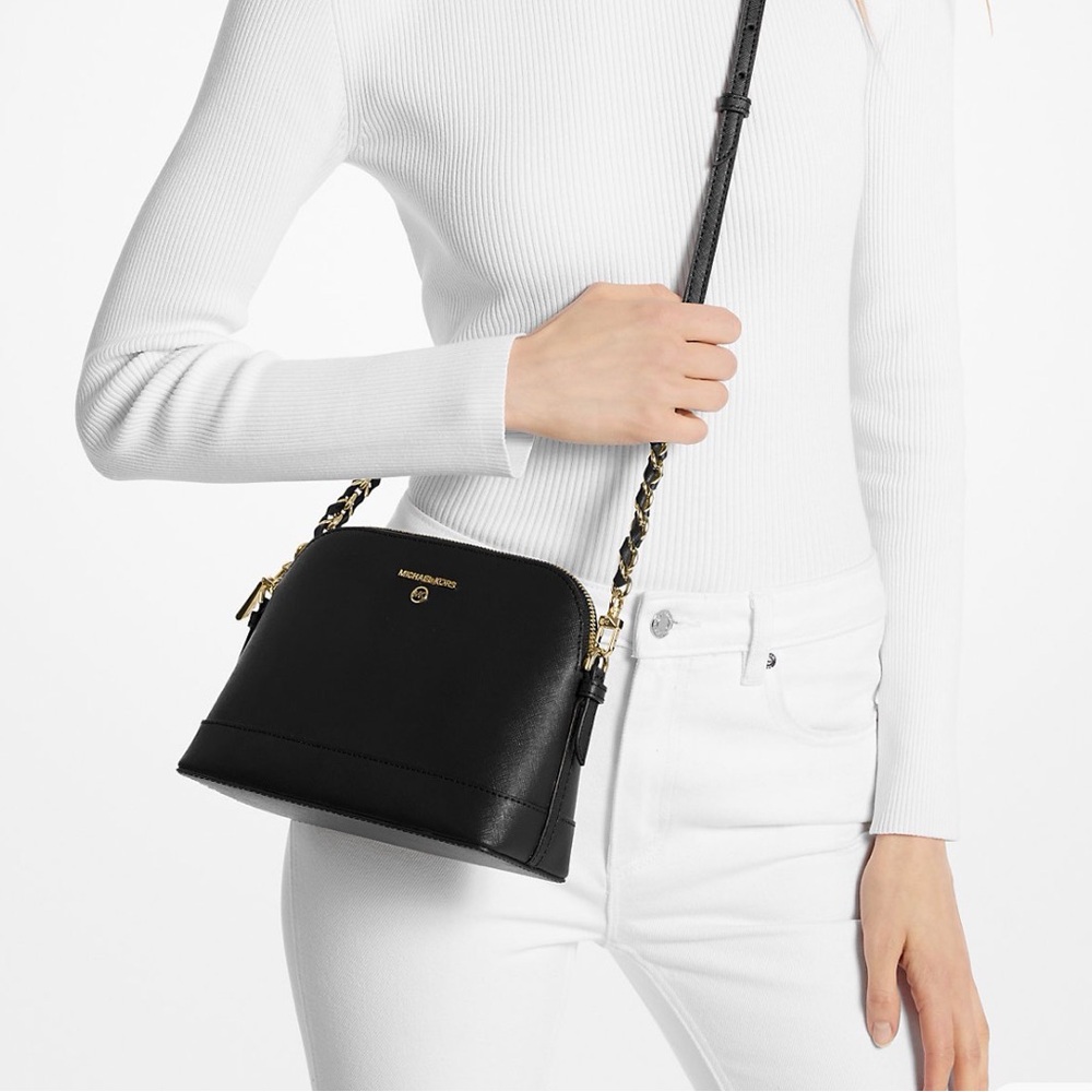 Michael Kors Black and Gold Crossbody Bag- excellent condition! - Picture 2 of 7